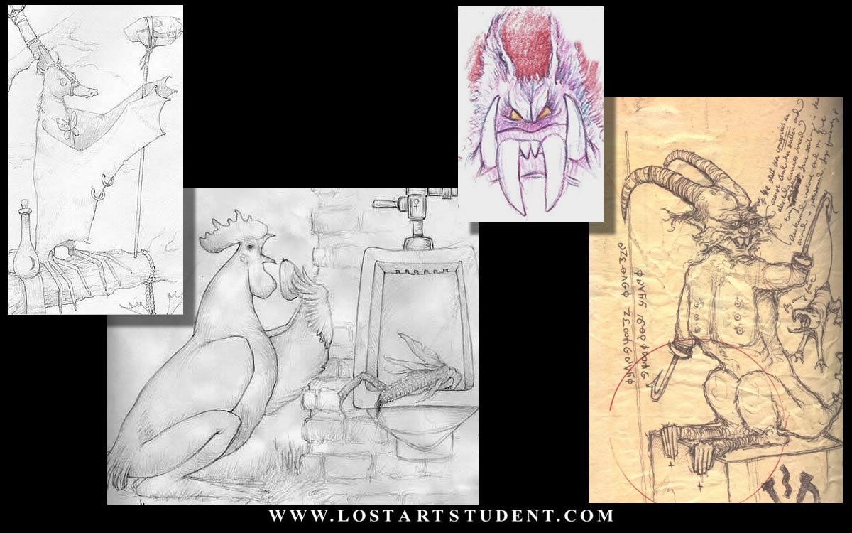 hybrid-chicken-corn-bunnies-hook-monster-drawings-student-teacher-classroom-lesson